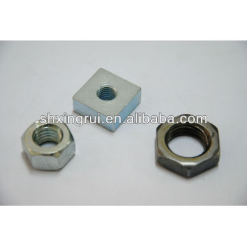 China supplier nonstandard carbon steel square nuts with zinc plated